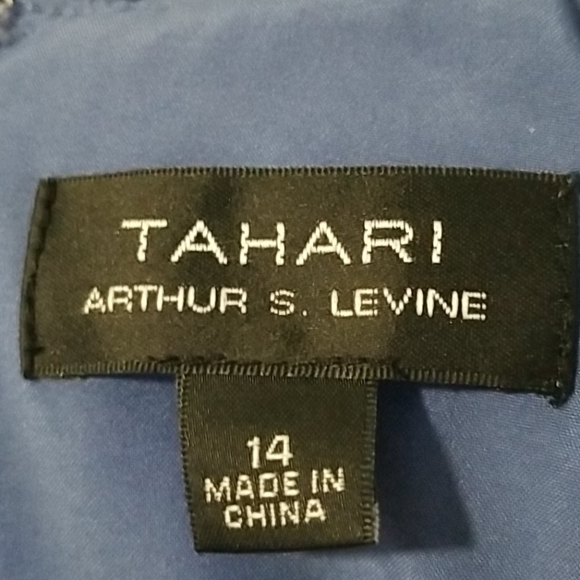 NWT Tahari ASL Chiffon Ruffled Gown - size 14 - Picture 7 of 8